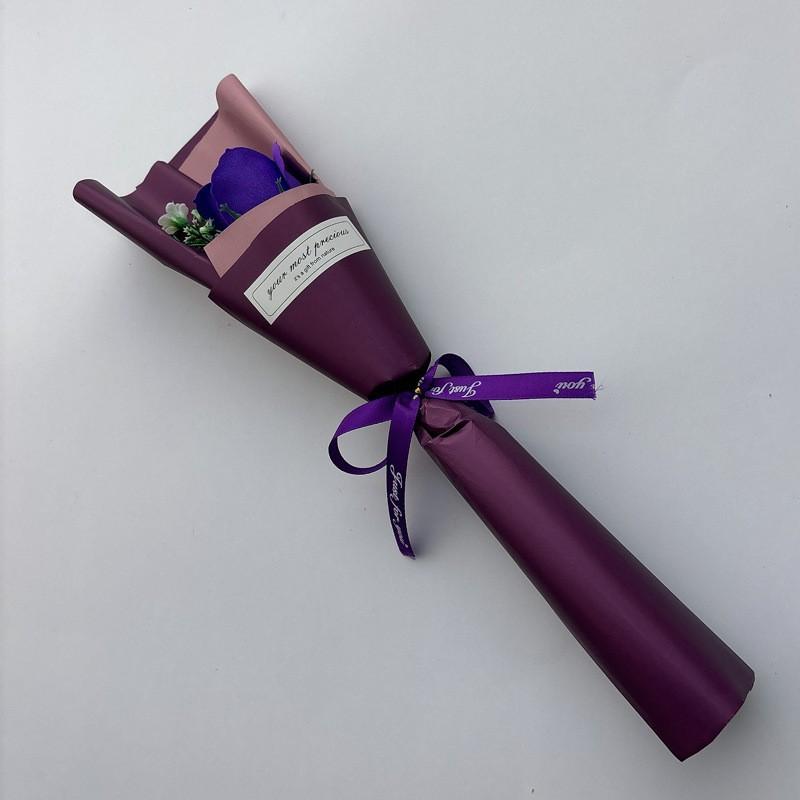 Qixi Valentine's Day Single Rose Soap Flower Bouquet Simulation Carnation Mother's Day Gift Teacher's Day