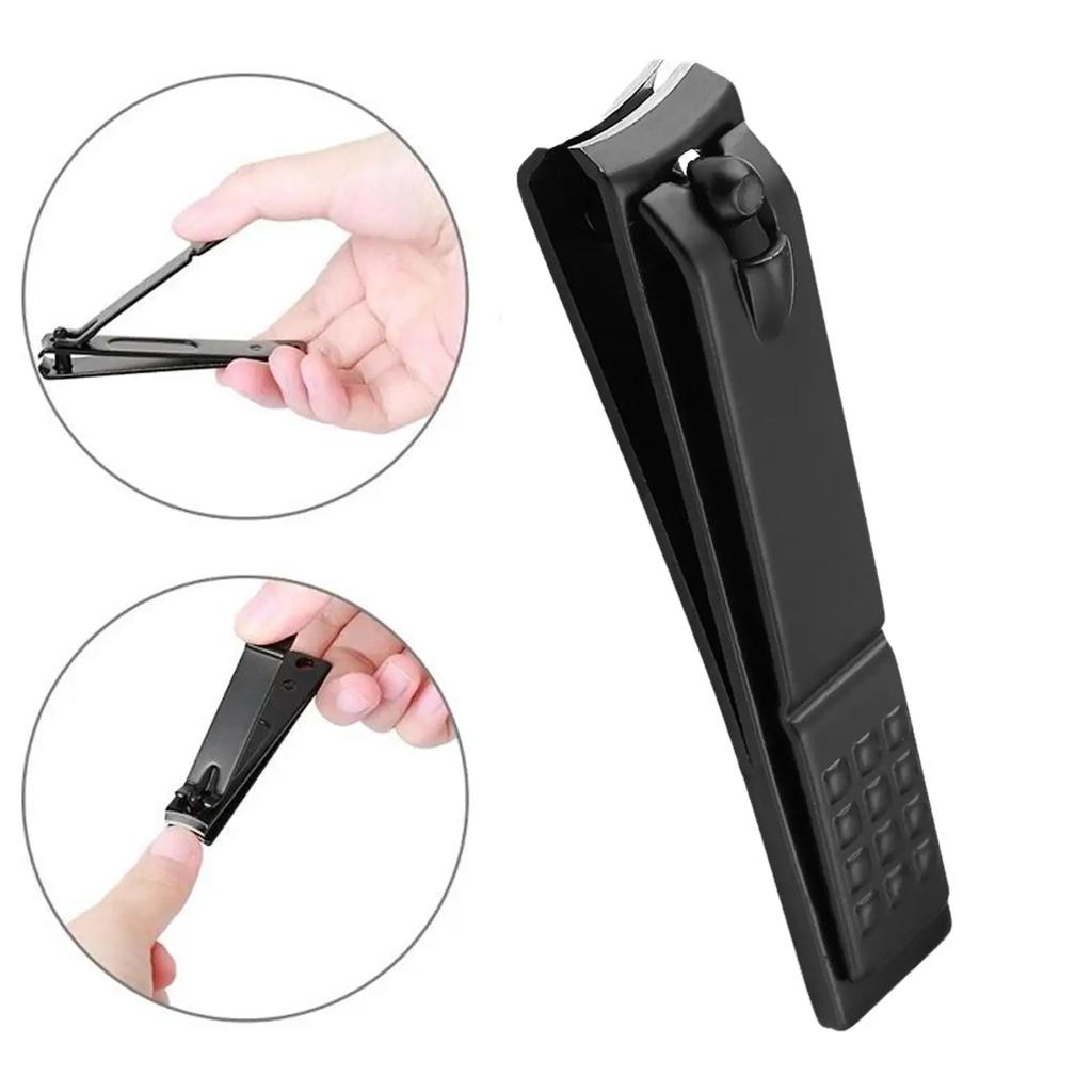 1PC Black Nail Clippers Stainless Steel Nail Cutter Thick Manicure Toenail Fingernail Plier Scissor Professional Trimmer Nail
