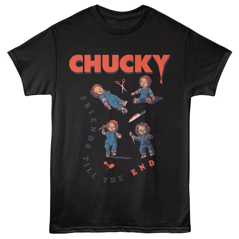 Childs Play Movie Chucky Collage Friends Till The End Men s T Shirt XL