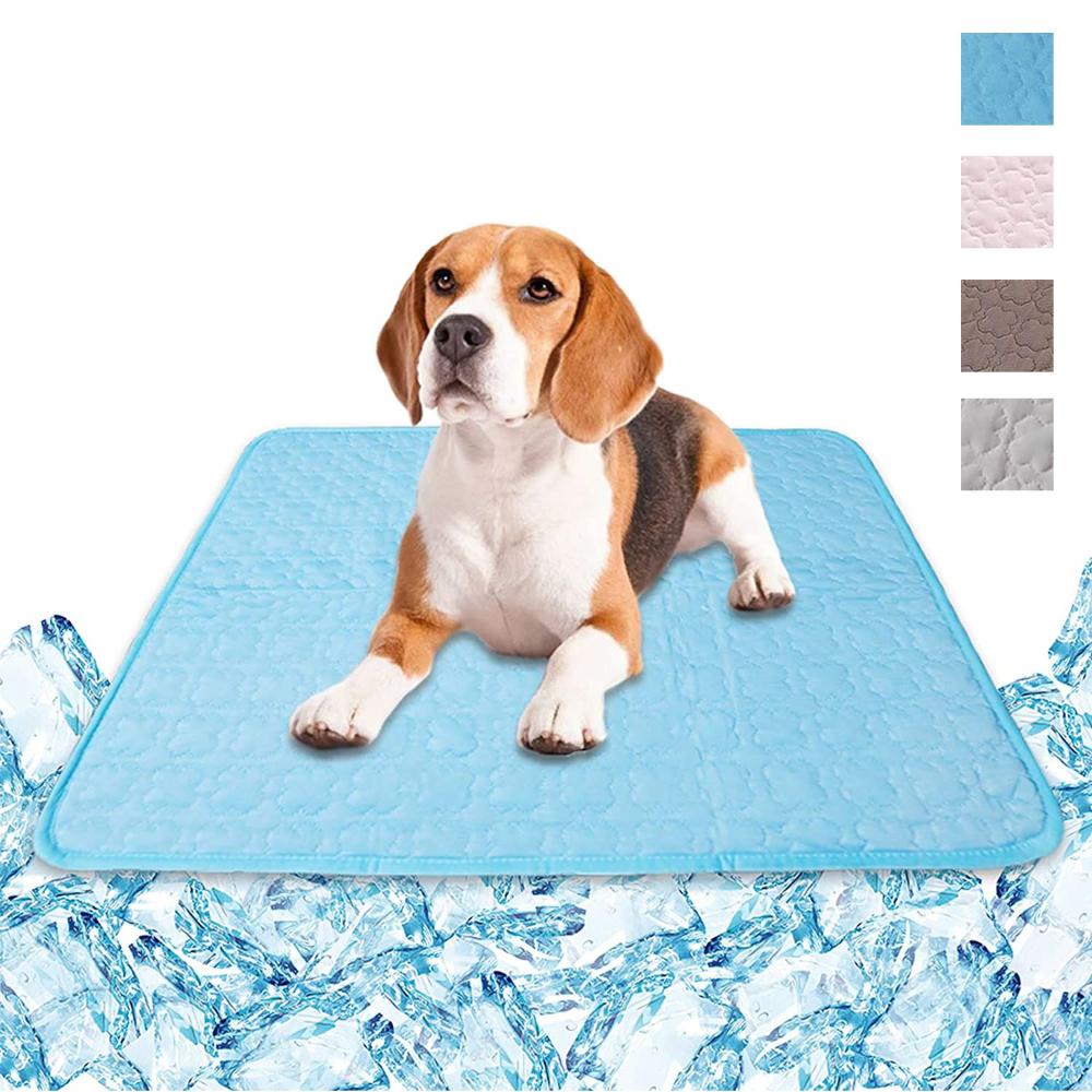 5 Sizes Cool Ice Silk Moisture-proof Cold Bed Mattress Pet Cooling Mat Dog Cat Sleeping Pad