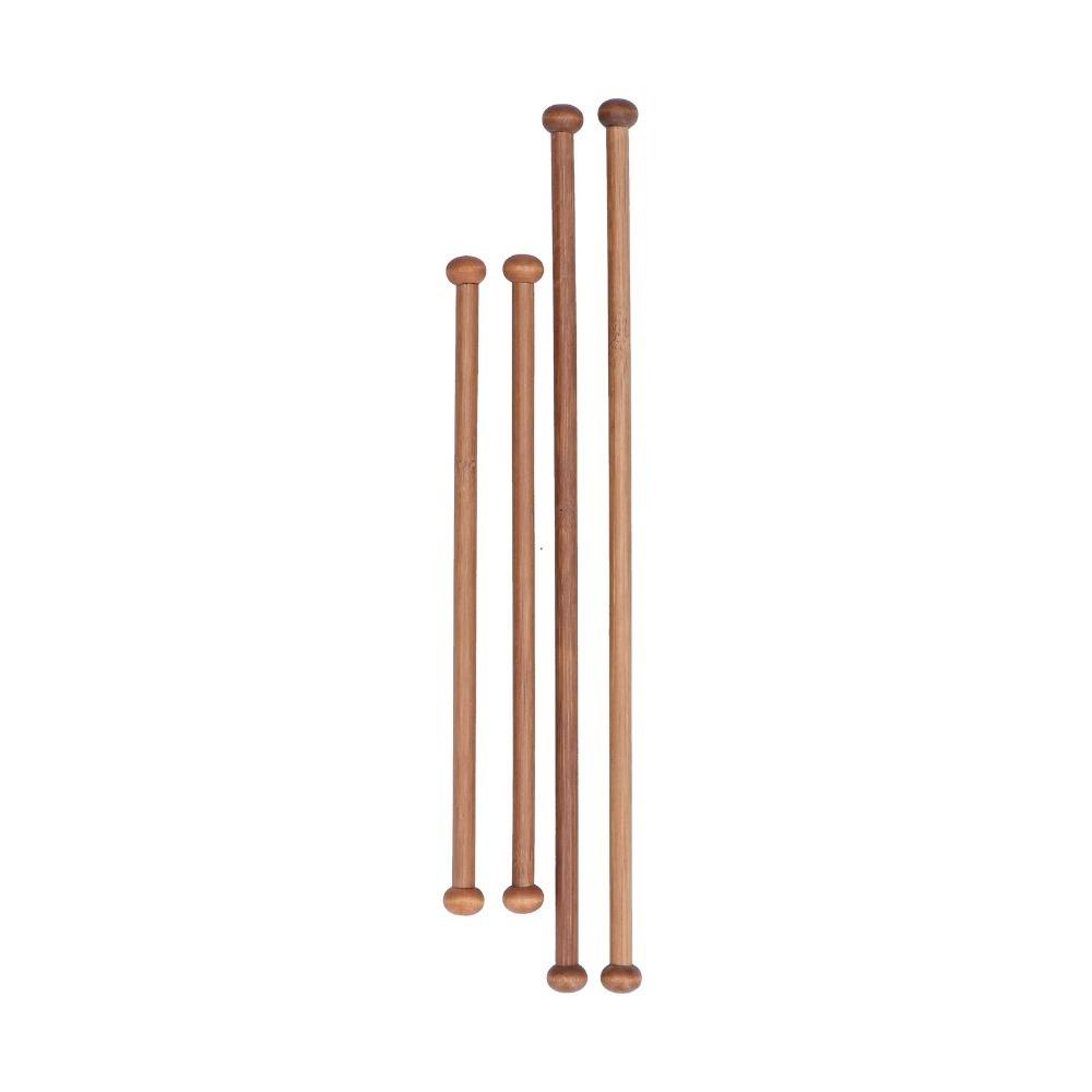 4pcs Round Sandalwood Wooden Hanging Rod 12 Inch Long Wooden Pin Rod Tapestry Hanging