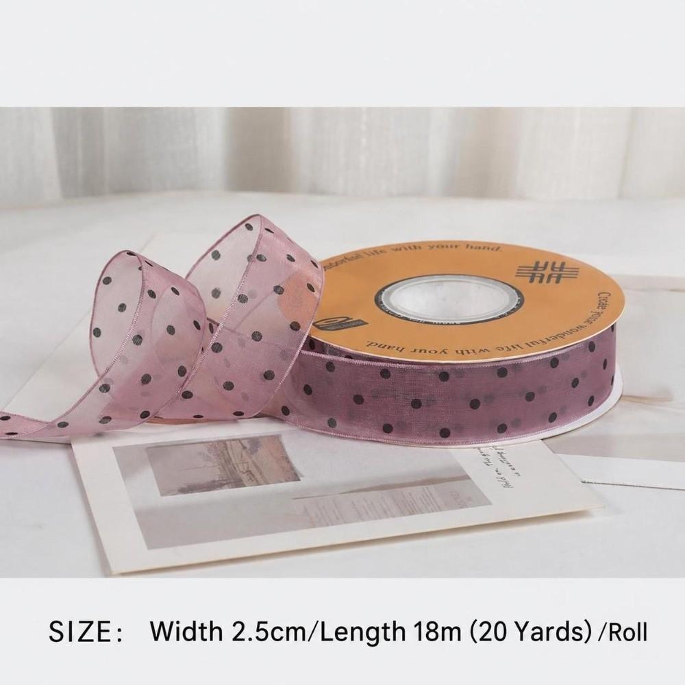 Polka Dots Print Polka Dots Ribbon Party Decoration Chiffon Lace Ribbon Flower Tie Ribbon  Gift