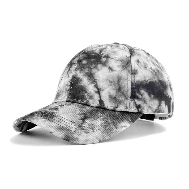 Dye Print Tie Baseball Cap Hip Hop Color Block Graffiti Visor Hat Sun Protection