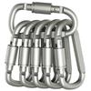 6Pcs Aluminum 20KG D Shape Carabiner Backpacking Climbing Buckles with Screw Gate For Safe Climbing Sport and Adventure
