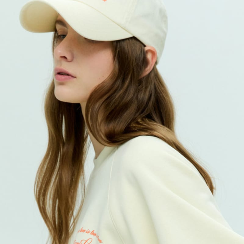

HACIE LOVE LETTERING BALL CAP [IVORY] IVORY_FREE