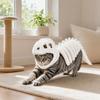 NEW Dinosaur Skeleton Glow in Dark Cat Costume, 25-120cm Dog Hood Outfit Pet Clothes for Halloween Cosplay with/without Glowing
