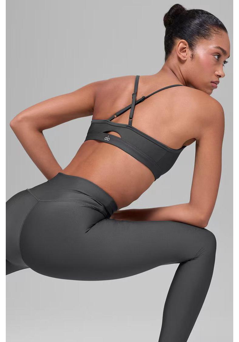 

ALO Women s High Waist Butt Lifting Yoga Pants - Breathable, Long, Casual Base Layer for Fitness and Running. S сірий колір
