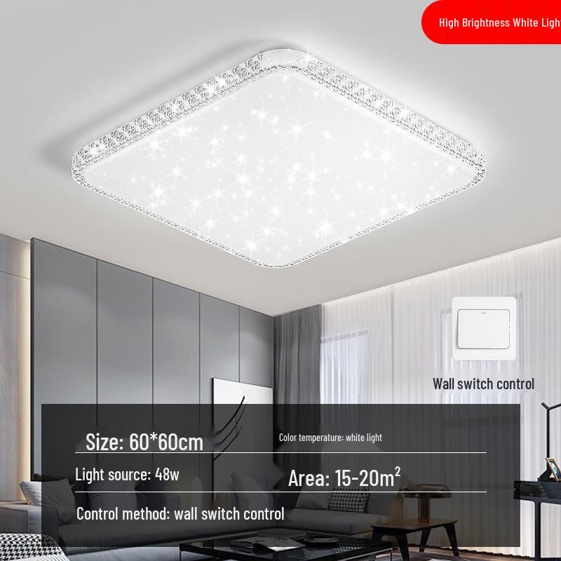 Luxury Crystal LED Ceiling Light for Bedroom, Study, Living, and Dining Rooms
