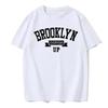 Summer Men's Cotton T-Shirt Brooklyn Print Top T-Shirt Men's Fashion Letter Vest Short Sleeve Clothing Harajuku Street Wear
