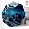 Jack Skellington Themed Automatic Opening and Closing Umbrella, Brightly Colored 8-rib Portable Umbrella, Suitable for Men and Women, A Perf