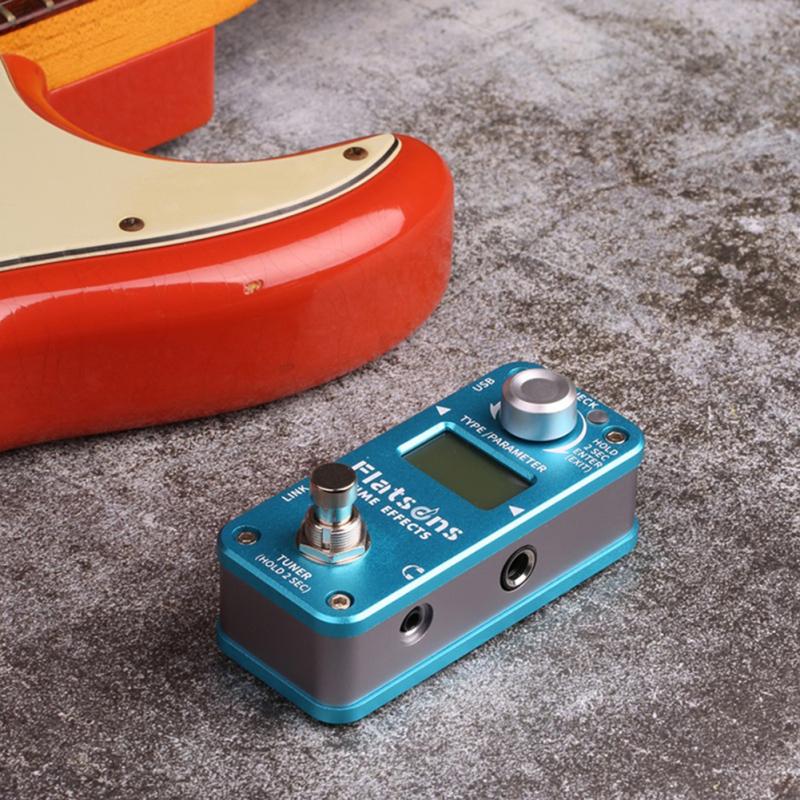 Flatsons Delay Reverberation Effector Hall Spring Room 3 Modes Reverberation Aluminum Alloy Effects