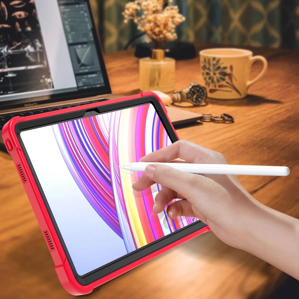 Luxury Hard PC Stand Back Case for Xiaomi POCO Pad Redmi Pad Pro 12.1" 2024 Tablet Cover Shockproof Shell for Redmi Pad 10.61" SE 11"