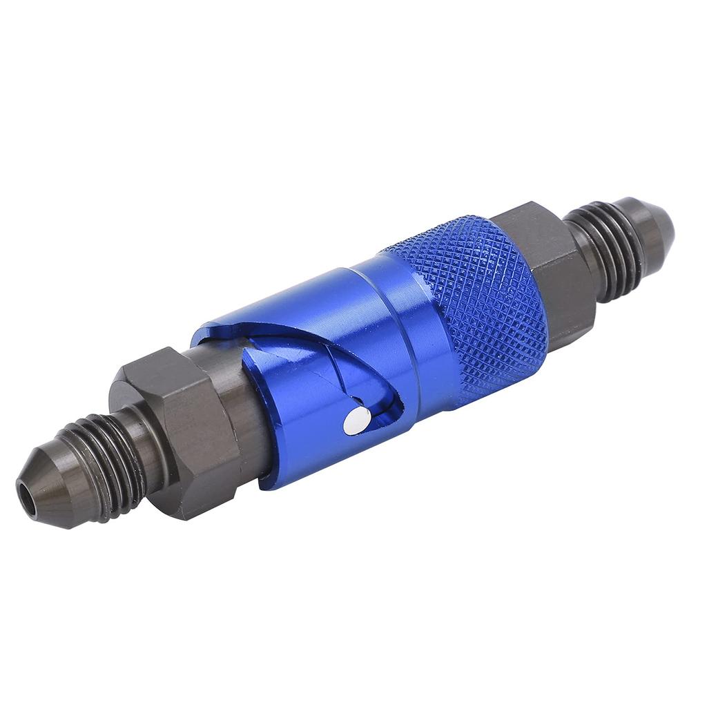 KIMISS Brake Line Quick Release Connection Adapter Aluminum Alloy Fitting for Fuel Fluid Hose (Blue)