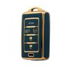 Gold-Edged TPU Key Cover for JEEP Grand Cherokee