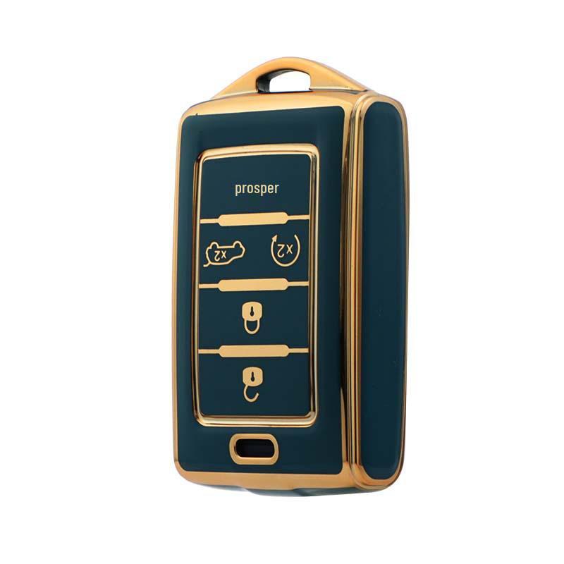 Gold-Edged TPU Key Cover for JEEP Grand Cherokee