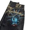 Cross-border Street Vintage Y2k Free Muse Like Hot Diamond Jeans Women's High Waist Straight Casual Denim Trousers