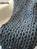 Chunky Knit Wool Blanket - Perfect for Sherpa Blankets
