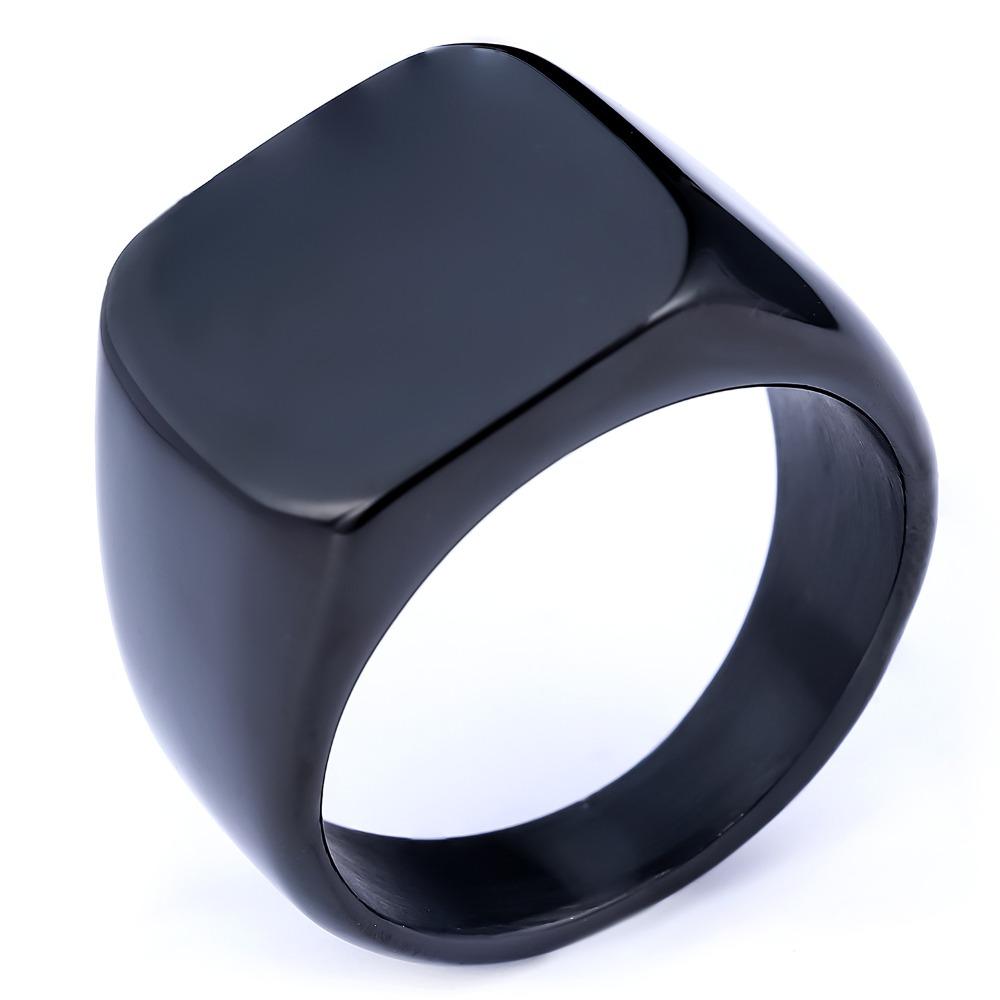 Nordic Vintage Round Square Irregular Smooth Ring Rust Free Fashion Jewelry for Women