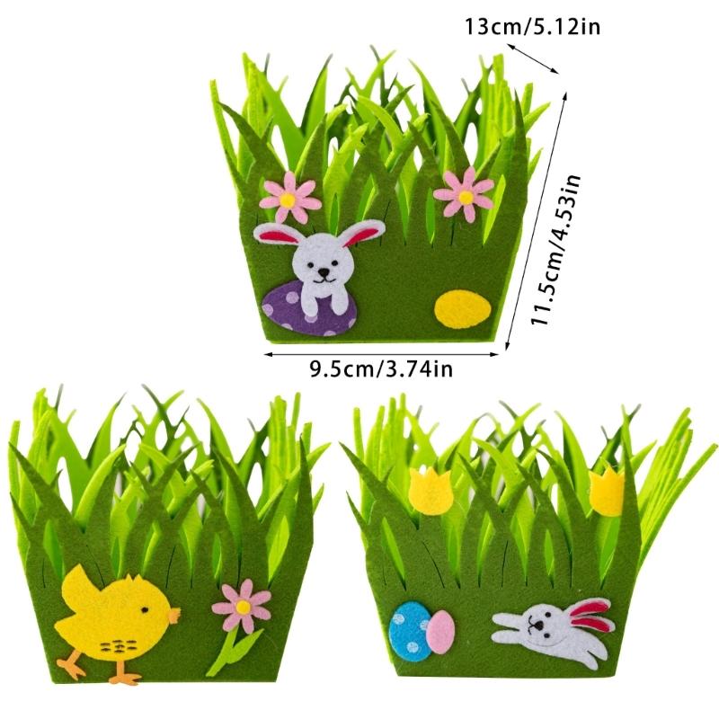 Barevný velikonoční netkaný košík s krásným vzorem Ideální pro rodinná setkání a školní aktivity Snadno se čistí