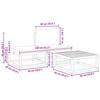 VidaXL Ensemble de canapés de jardin 3 pièces avec coussins en bois d'acacia et rotin 4008170