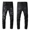 High Street černé High Street Jeans Pánské obnošené lýtkové kalhoty Pánská roztrhaná džínová móda