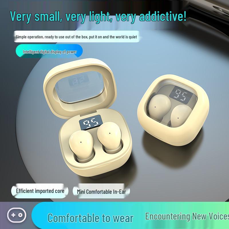SK19 Mini Bluetooth Earphones - Ultra-Small, In-Ear, Painless Sleep Design.