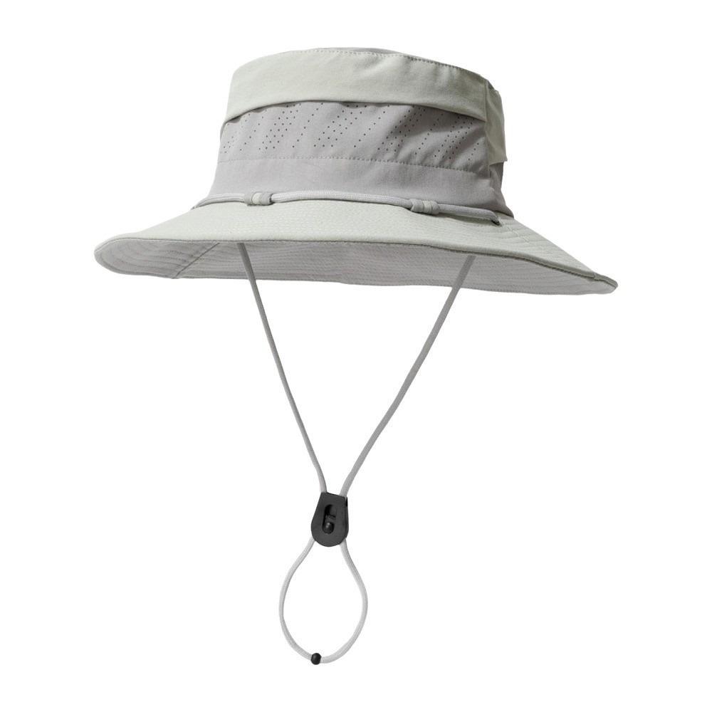 

Big Brim Sun Protection Bucket Hat Adjustable Sun Hat Fashion Sunscreen Fisherman Hat Women серый