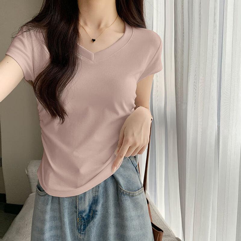 La Chapelle Women s 2026 V-Neck Slim Fit Short Sleeve T-Shirt M
