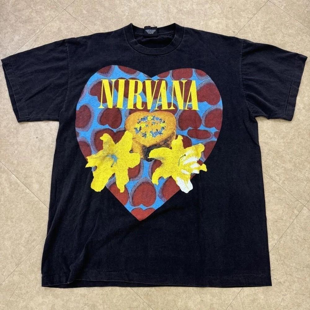 РЕДКИЙ! Футболка группы Nirvana Хлопок Классическая Полный Размер Унисекс S-5XL ГОРЯЧАЯ НОВАЯ Унисекс Футболка XXXL
