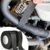 1 Roll Heat-Resistant Self-Adhesive Hook-and-Loop Fastener Tape for Car Wire Harness Organization Protection No Power Needed Black Adhesive