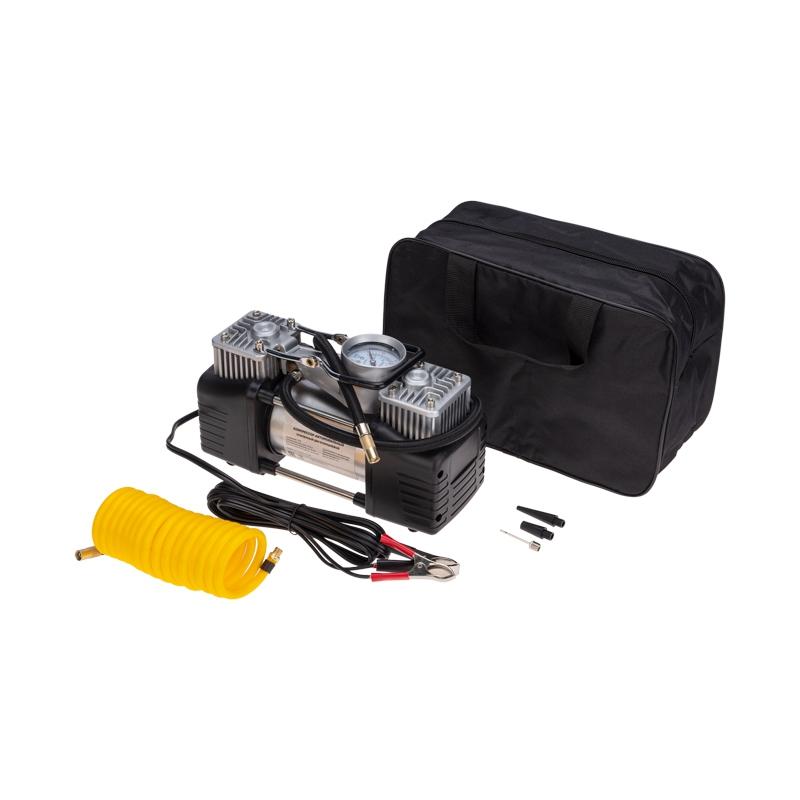 

Компрессор автомобильный Rexant 80-0521 усиленный двухпоршневой 60л мин 10 Атм