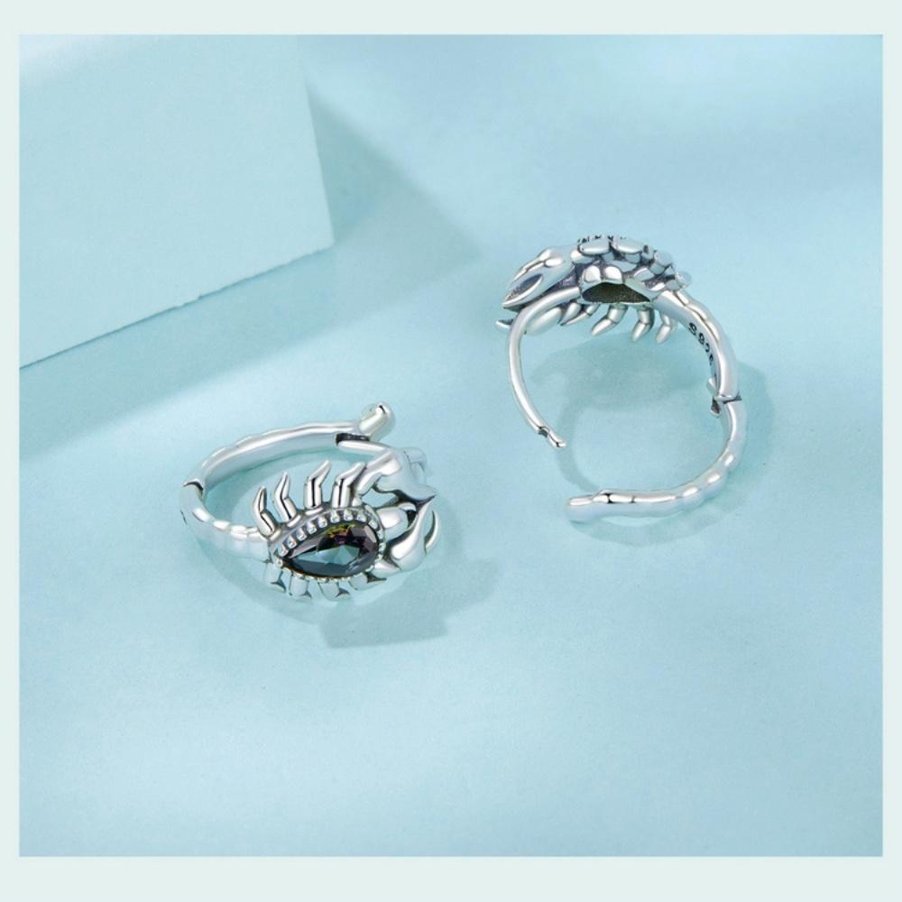 Original Hot Selling Vintage Scorpion Ear Hoop Personality Dark Wind S925 Sterling Silver Earrings