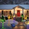 Pack of 6 Solar Christmas Decoration Ground Lights with Automatic Feature for Effortlessly Gardens and Patios