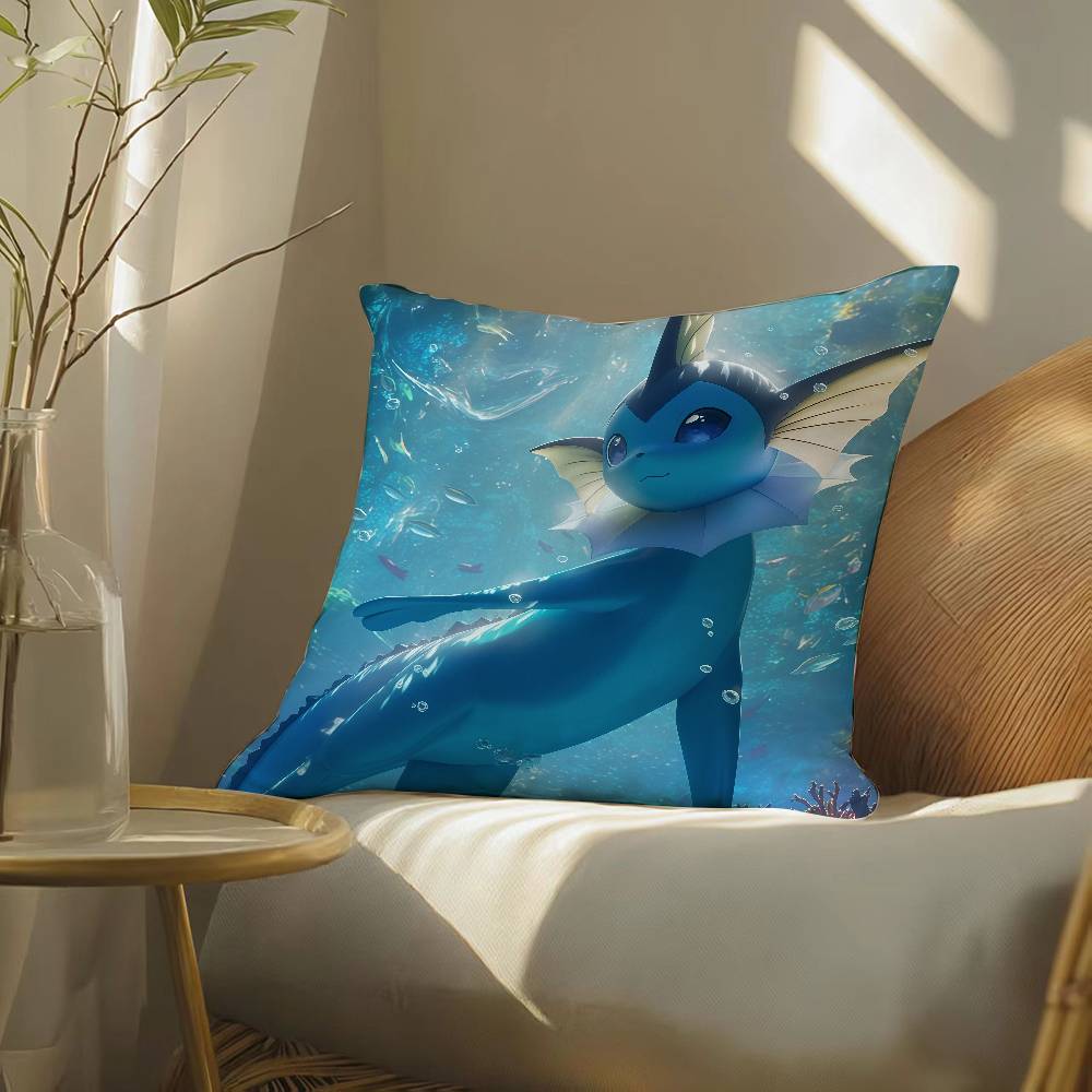 Pokemon Future Pokemon Anime Plush Pillow Cover Soft Short Plush Cushion Cover For Sofa Bedroom Home Decor Gift