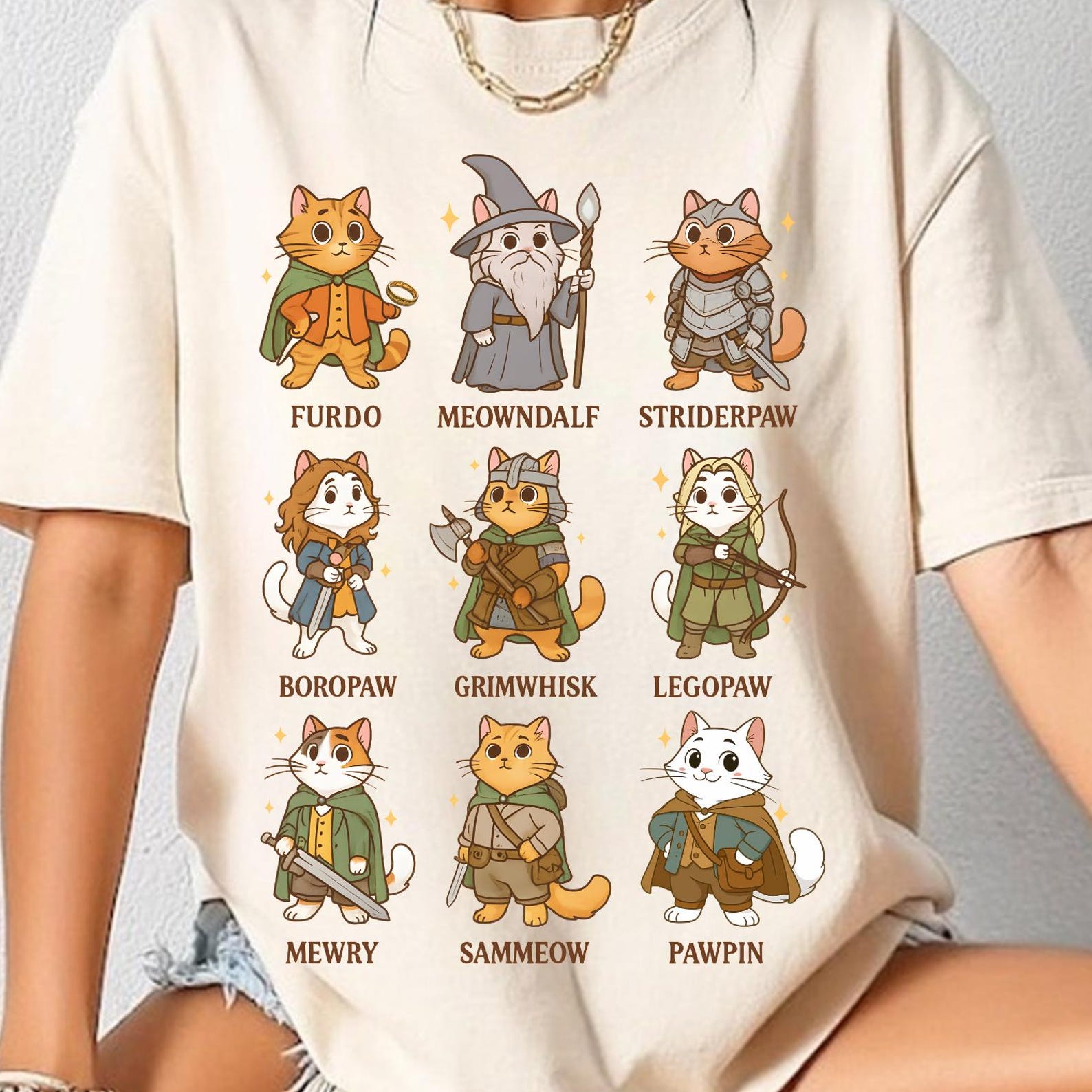 Lord Of Cats Shirt, Funny LOT Ring Series Tshirt, The Wizard Ring Inspired Bookish Shirts, The Furlowship Of The Kitties, Fantasy Reading S