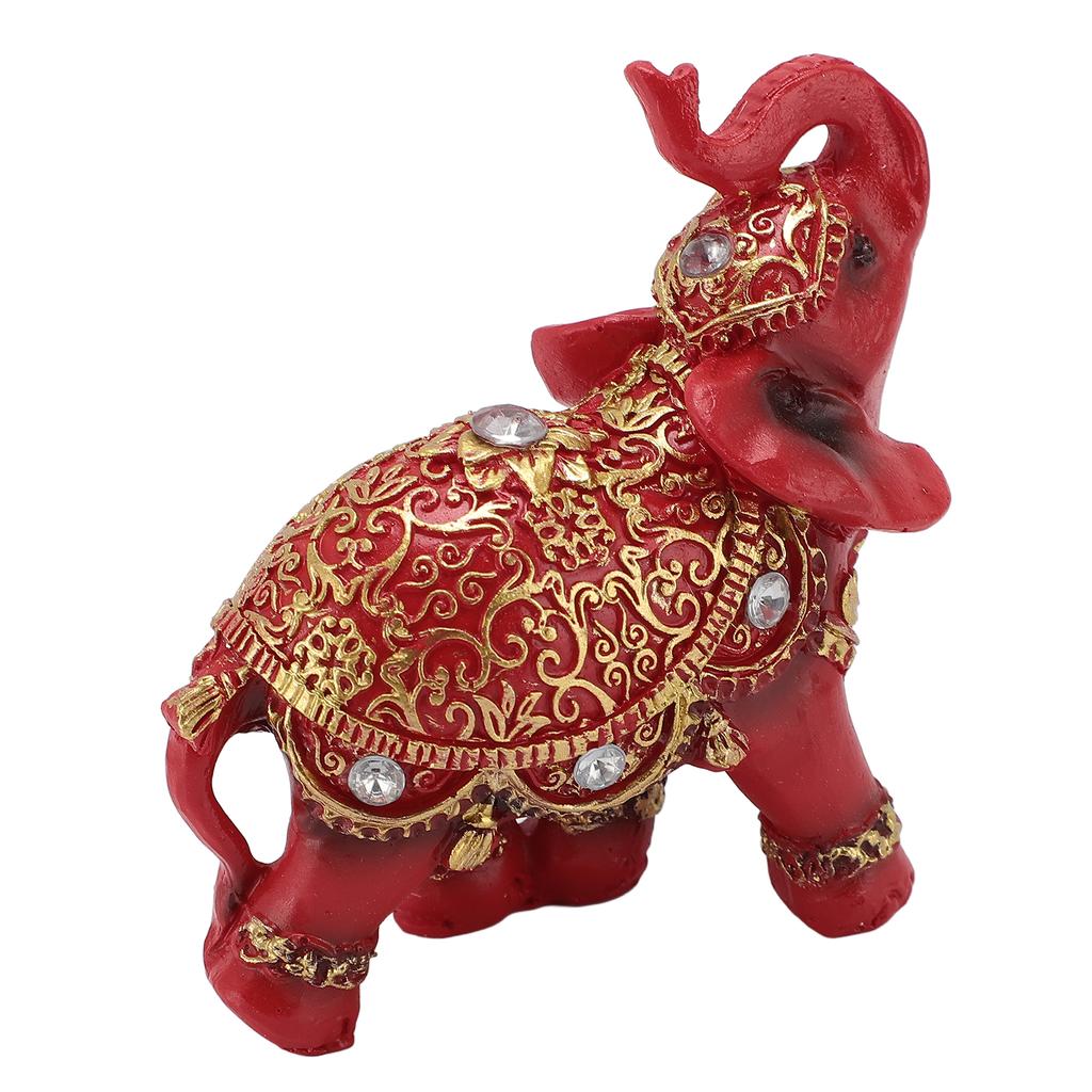 Elephant Statue Wealth Lucky Feng Shui Elephant Figurine Home Decor House Warming Present TV
