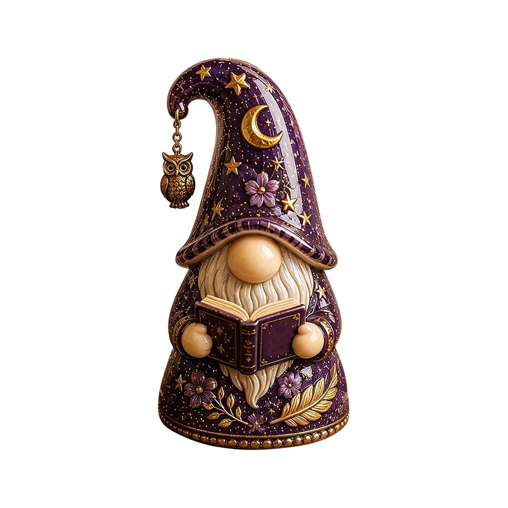 Gnome Resin Ornament with Hug Message Card - Cute Tabletop Decor for Home
