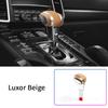 Elegant Interior Retrofit Aluminum Alloy Gear Shift Knob Upgrade Kit Carbon Fiber Leather for Porsche Cayenne 2011-2017
