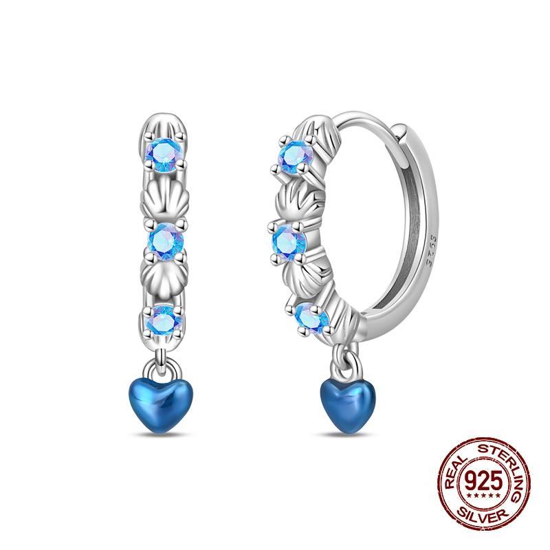 Stud Earrings For Women Copper Colorful Starfish Shell Sparkling Butterfly Luxury Fine Jewelry Girl'S Earrings