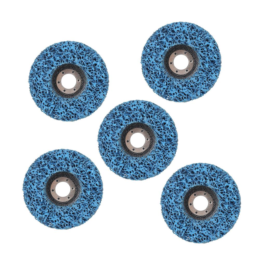 5pcs Poly Strip Abrasive Disc Rust Paint Remover Grinding Wheel for Angle Grinder(100mm)