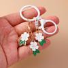 Stylish Cherries Blossom Key Holder Accessory Vibrant Cherries Blossom Keychain for a Touch of Femininity on Keys or Bags