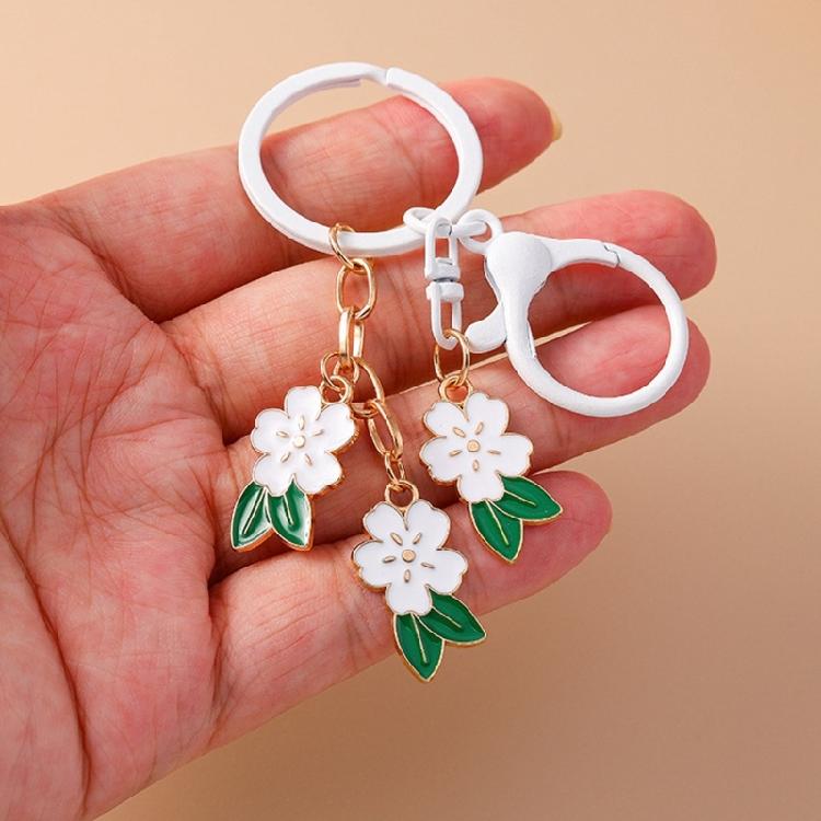 Stylish Cherries Blossom Key Holder Accessory Vibrant Cherries Blossom Keychain for a Touch of Femininity on Keys or Bags
