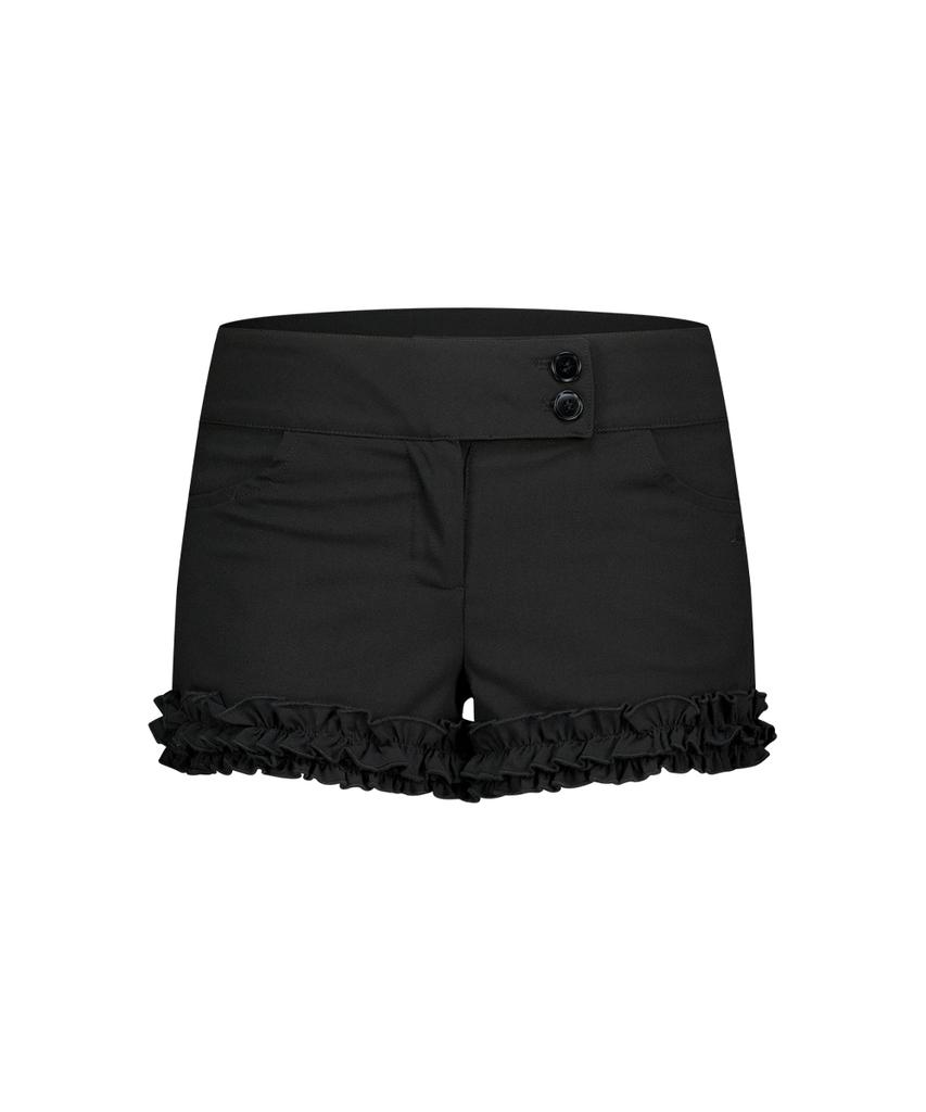 ILLIGO Frill Low Button Shorts Black
