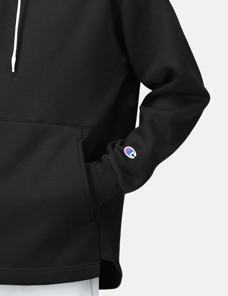 Champion Long Sleeve Stretch Warm Techweave Terry Hooded Sweatshirt with Script Logo, C3-WS107-090-M