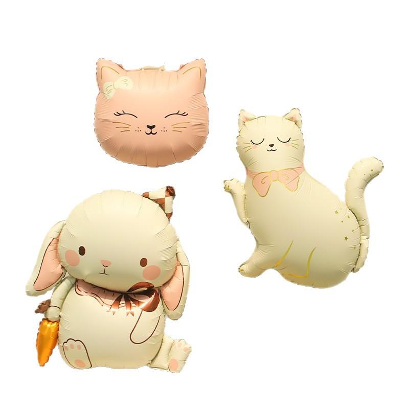 Matte Cartoon Cute Animal-shaped Balloon Baby's 100th Birthday Decoration and Photo Props