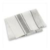 Cadeau-ya | Linen Bath Towel Vintage Stripe 70 X 130cm Gray Absorbent Quick Drying Compact Portable Striped Thin Loop Included