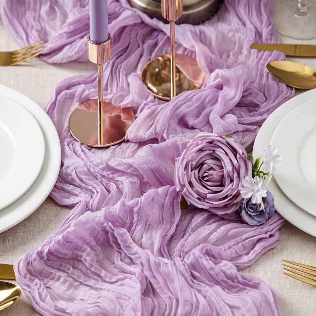 Semi-Sheer Gauze Table Runner Sage Cheesecloth Table Setting Dining  Vintage Wedding Decoration Banquets Arches Retro Boho Decor