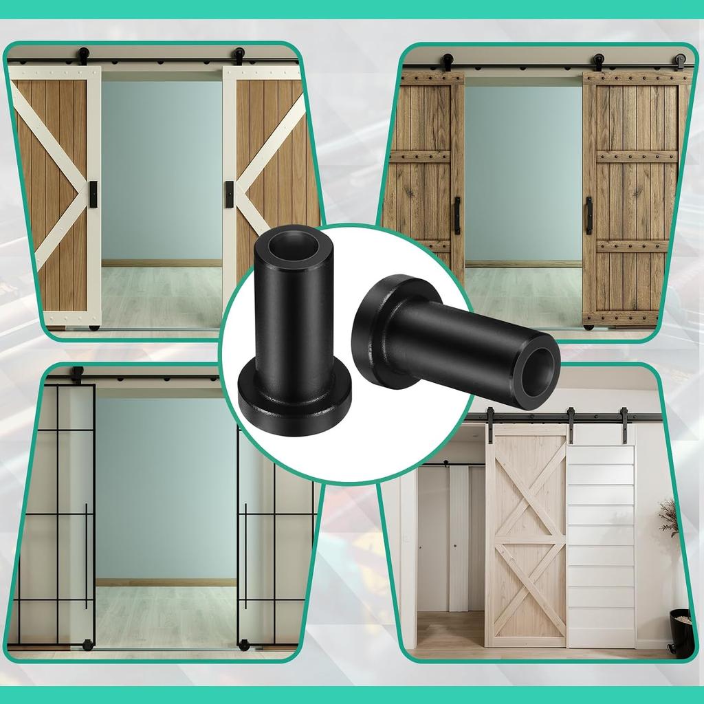 10 Set 2 Inch Barn Door Spacers Kit Sliding Replacement Barn Door Rail Track Hardware Wall Spacers with Screws for Connecting Track Connection Device