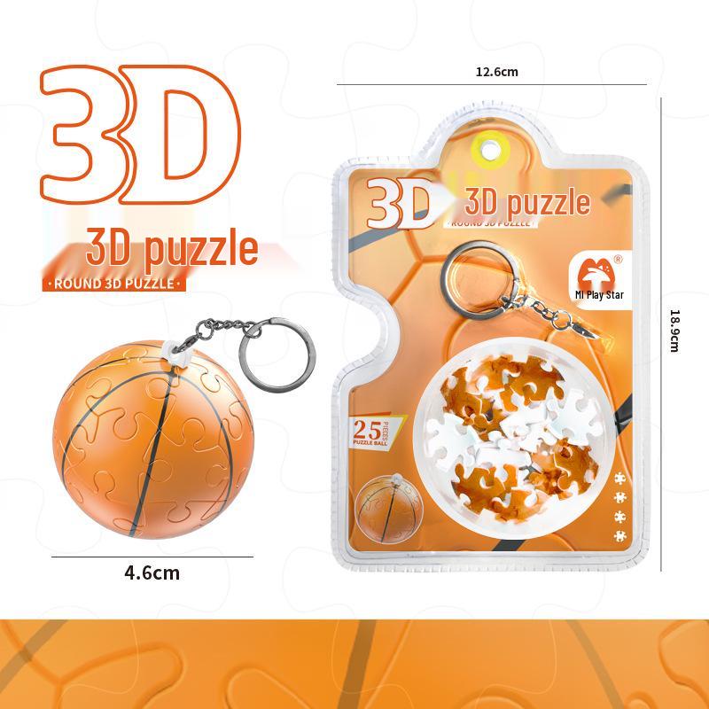 

3D Пазл Брелок: Игрушка-подвеска Земля, Футбол и Баскетбол