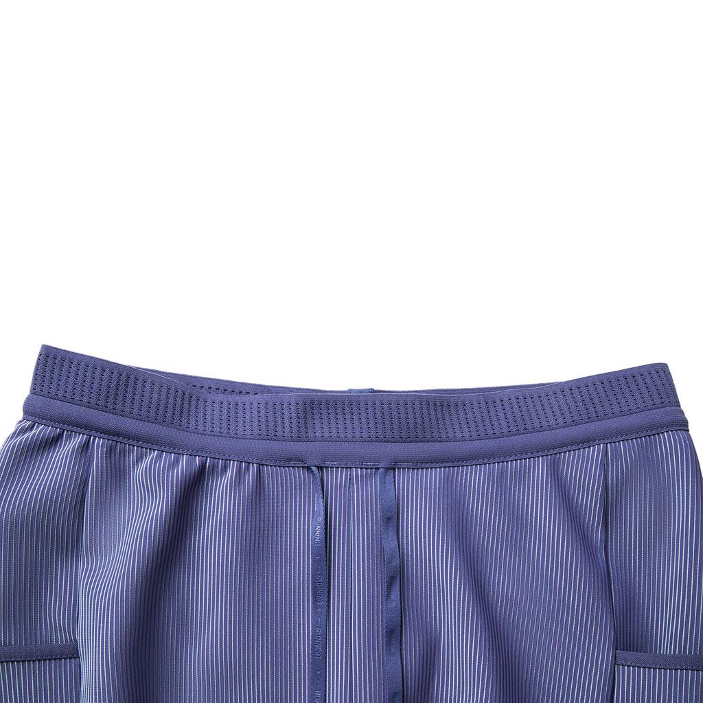 Li Ning Running Series Spliced Mid-Waist Drawstring Breathable Versatile Tight Sports Shorts Men Shorts Dusk-Blue Island-Blue AUSV003-1